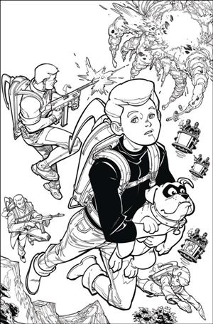 Jonny Quest (2024) issue 2-M Chad Hardin B&W 1:25 Virgin Cardstock Cover