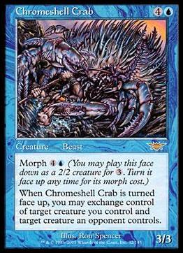 Magic the Gathering: Legions (Base Set) card 32 Chromeshell Crab