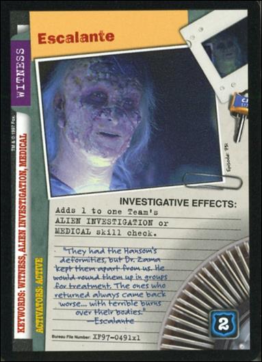 X-Files: 101361 (Base Set) card XF97-0491x1 Escalante