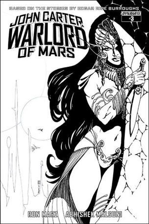 John Carter: Warlord of Mars (2014) issue 3-E Bart Sears 1:10 Black & White Cover