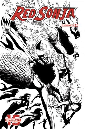 Red Sonja (2019) issue 1-M Bob Q 1:50 Black & White Cover
