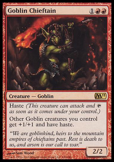 Magic the Gathering: 2011 Core Set (Base Set) card 141 Goblin Chieftain