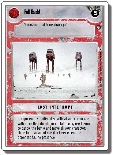Star Wars: Hoth Revised (Base Set) card 122 Fall Back!