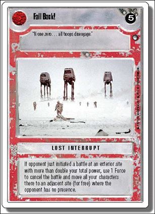 Star Wars: Hoth Revised (Base Set) card 122 Fall Back!
