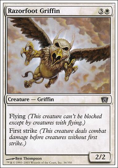 Magic the Gathering: 8th Edition (Base Set) card 36 Razorfoot Griffin