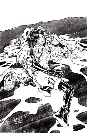 Vampirella: The Dark Powers issue 3-H Vincenzo Federici 1:11 Black & White Virgin Cover