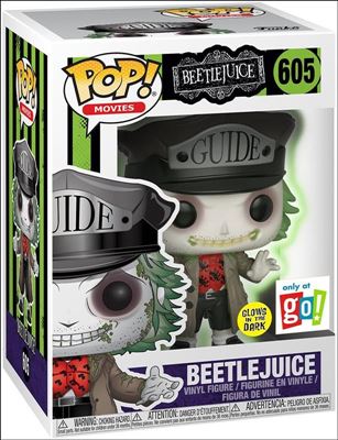 POP! Movies figure 605-B Beetlejuice (Guide Hat) (GITD) Go! Exclusive