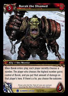 World of Warcraft: Heroes of Azeroth (Base Set) card 227 Barak the Shamed