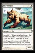 Magic The Gathering: Zendikar (Base Set) card 36 Steppe Lynx