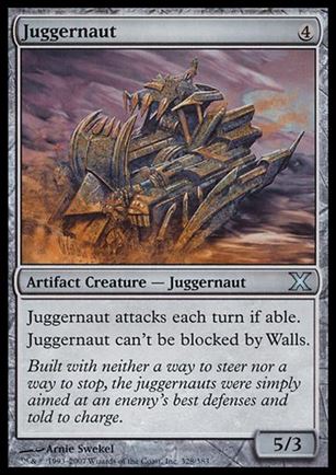 Magic the Gathering: 10th Edition (Base Set) card 328 Juggernaut