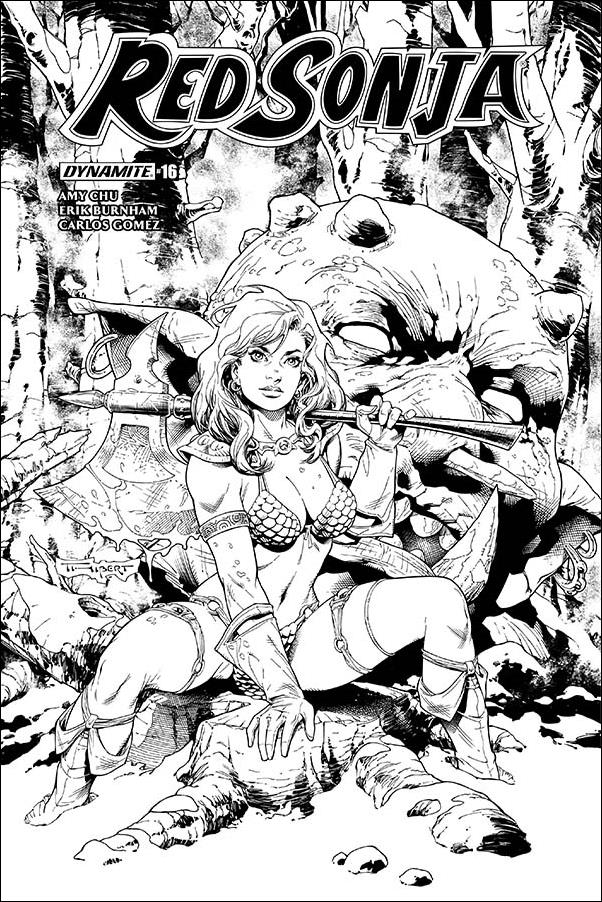 Red Sonja (2017) issue 16-G Art Thibert 1:20 Black & White Cover