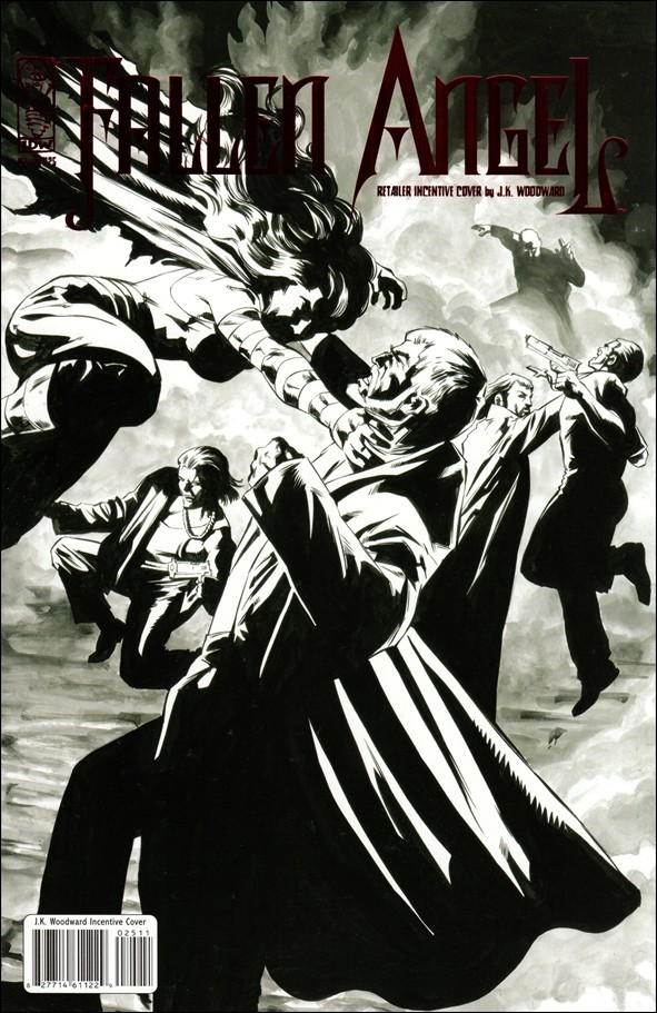 Fallen Angel (2005) issue 25-B J.K. Woodward 1:10 B&W Wraparound Cover