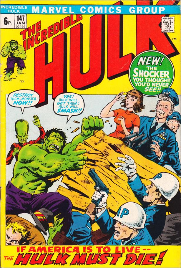 Incredible Hulk (1968) issue 147-B UK Price Cover