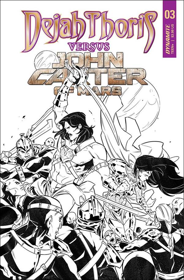 Dejah Thoris Versus John Carter issue 3-G Alessandro Miracola 1:10 Black & White Cover