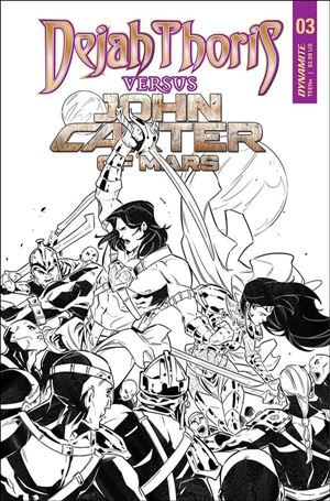 Dejah Thoris Versus John Carter issue 3-G Alessandro Miracola 1:10 Black & White Cover