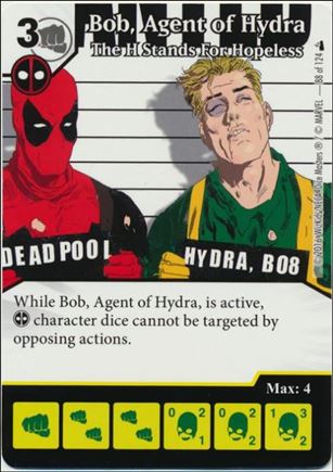 Marvel Dice Masters Deadpool card 88 Bob, Agent of Hydra: The H Stands for Hopeless