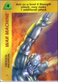 Marvel OverPower (Base Set) card nn228 War Machine: Hidden Weapon