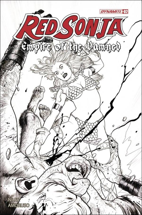 Red Sonja: Empire of the Damned issue 2-M Joshua Middleton 1:16 Black and White Cover