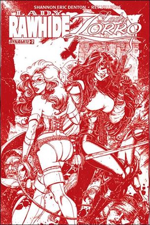 Lady Rawhide/Lady Zorro issue 2-C Blood Red Cover 1/50