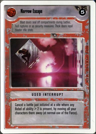 Star Wars: Premiere Unlimited (Base Set) card 271 Narrow Escape