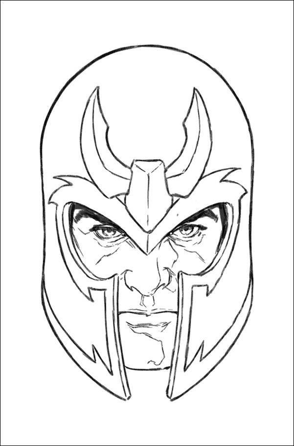 Resurrection of Magneto issue 3-D Mark Brooks 1:50 Headshot Sketch Virgin Cover