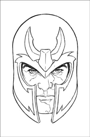 Resurrection of Magneto issue 3-D Mark Brooks 1:50 Headshot Sketch Virgin Cover
