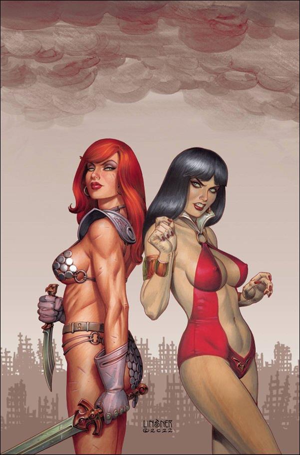 Vampirella Versus Red Sonja issue 1-K Joseph Michael Linsner 1:30 Virgin Cover
