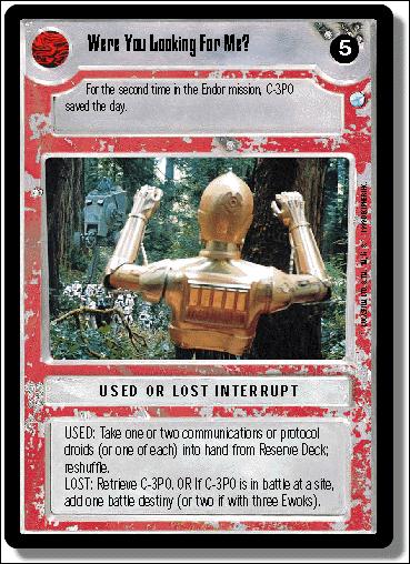 Star Wars: Endor Limited (Base Set) card 154 Were You Looking For Me?