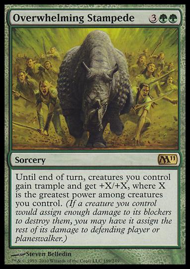 Magic the Gathering: 2011 Core Set (Base Set) card 189 Overwhelming Stampede