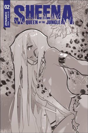 Sheena: Queen of the Jungle (2021) issue 2-K Rose Besch 1:20 Black & White Cover