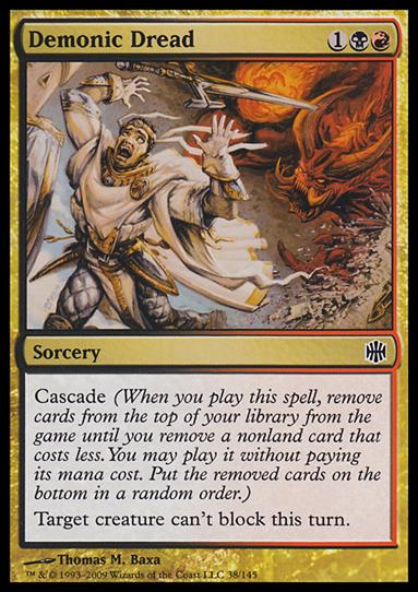 Magic The Gathering: Alara Reborn (Base Set) card 38 Demonic Dread