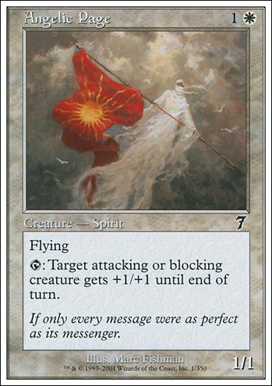 Magic the Gathering: 7th Edition (Base Set) card 1 Angelic Page