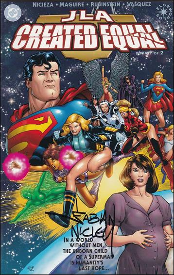 JLA: Created Equal issue 1-B DF (Signed by Fabian Nicieza)