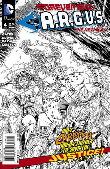 Forever Evil: A.R.G.U.S. issue 4-B Black and White 1:25 Cover
