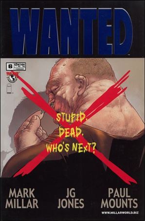 Wanted (2003) issue 6-J DF F-ckwit Eliminated Blue Foil Cover w/ COA 1/999