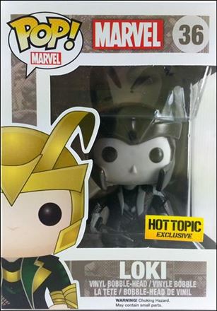 POP! Marvel figure 36-D Loki (With Helmet) (B&W) Hot Topic Exclusive