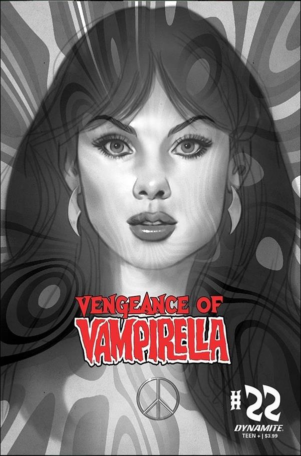 Vengeance of Vampirella (2019) issue 22-K Ben Oliver 1:25 Black & White Cover