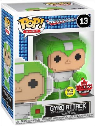 POP! 8-Bit figure 13-D Megaman Gyro Attack (Glow) Fan Expo Canada