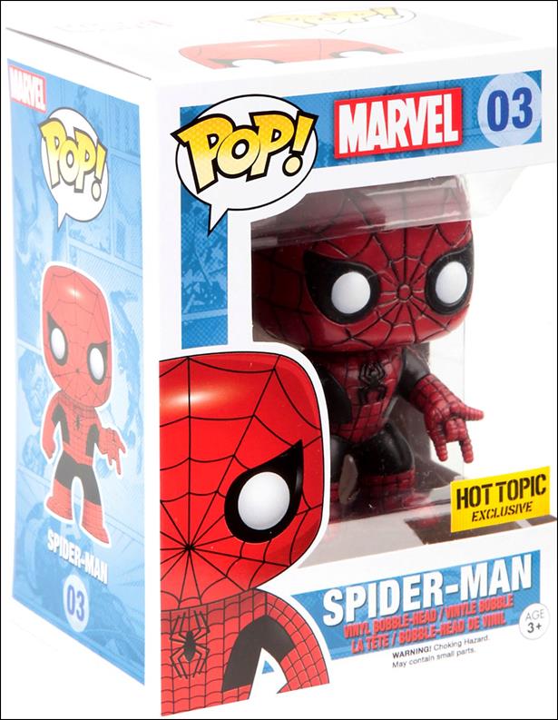 POP! Marvel figure 03-D Spider-Man (Red & Black Costume)