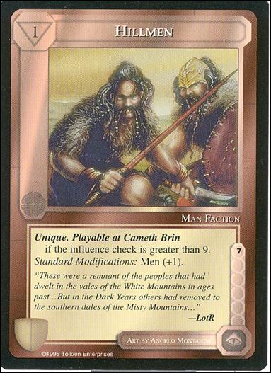 Middle-Earth: The Wizards (Base Set) card 217 Hillmen