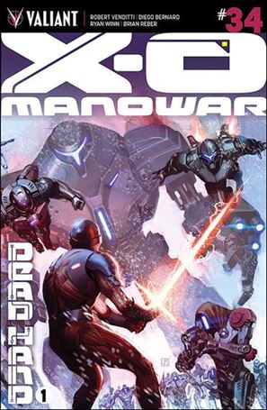 X-O Manowar (2012)  issue 34-B Jorge Molina Wraparound Cover