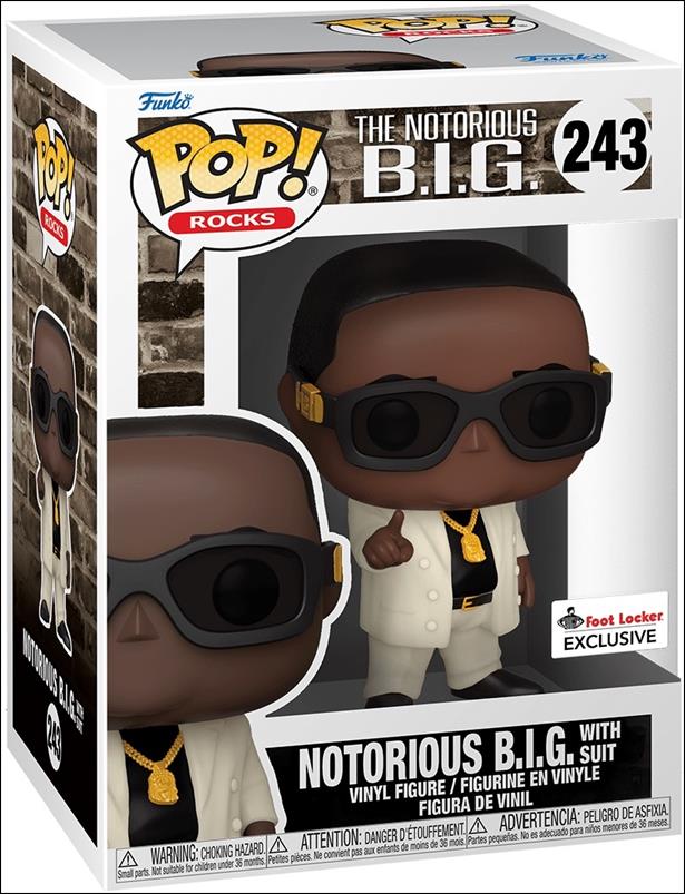 Pop! Rocks figure 243 Notorious B.I.G. with Suit Footlocker Exclusive