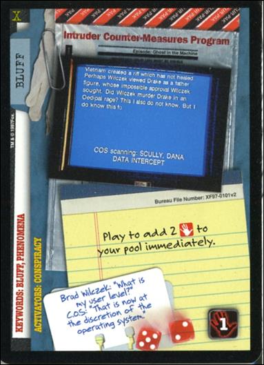 X-Files: The Truth Is Out There (Base Set) card XF97-0101v2 Intruder Counter-Measures Program