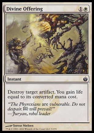 Magic the Gathering: Mirrodin Besieged (Base Set) card 5 Divine Offering