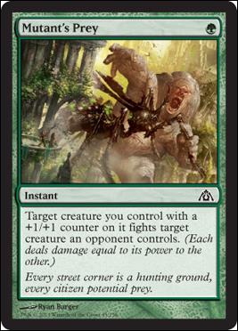 Magic the Gathering: Dragon's Maze (Base Set) card 45 Mutant's Prey 