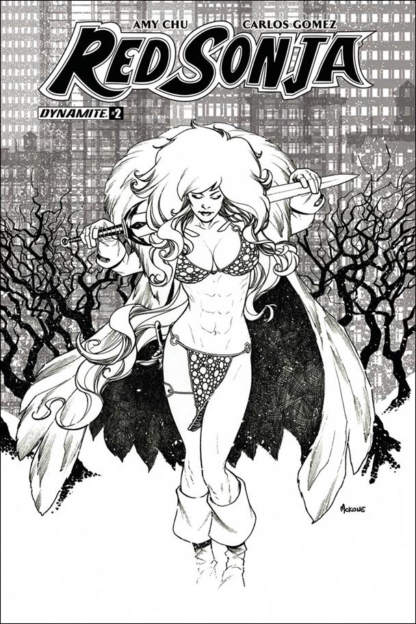 Red Sonja (2017) issue 2-F Mike McKone 1:20 Black and White Cover
