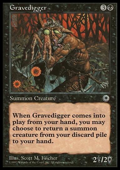 Magic the Gathering: Portal (Base Set) card 95 Gravedigger
