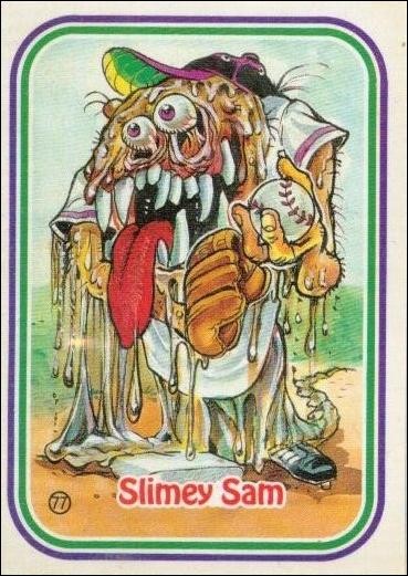 Awsome! All-Stars (Base Set) card 77-B Slimey Sam / Puzzle Back