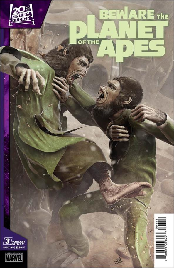 Beware the Planet of the Apes issue 3-C Björn Barends 1:25 Cover