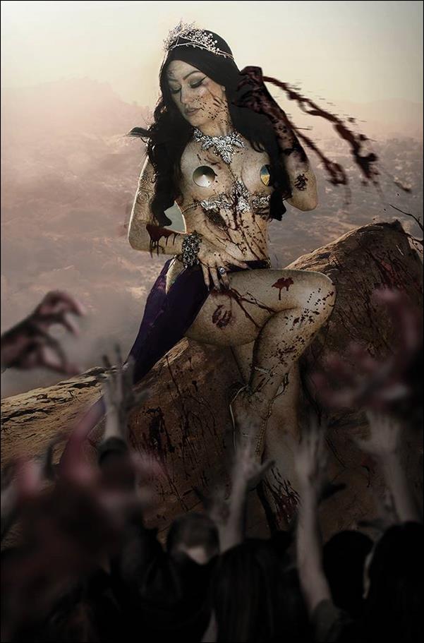 Die!namite issue 4-P 1:15 Dejah Thoris Zombie Cosplay Virgin Cover